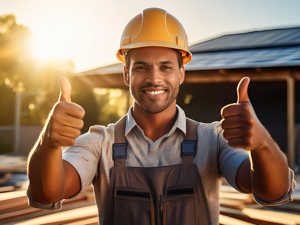 Small business owner reviewing plans